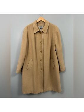 Marvin Richards 100% Camel Hair Tan Trench Coat Size 18W